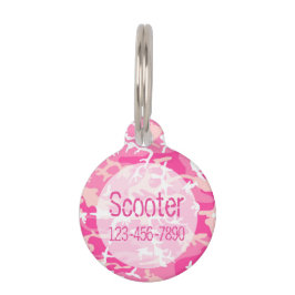 Camo Pattern Monogram Pet Name Tag Dog & Cat Huisdierpenning