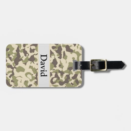 Camo Pattern Naam toevoegen Bagagelabel (Voorkant horizontaal)