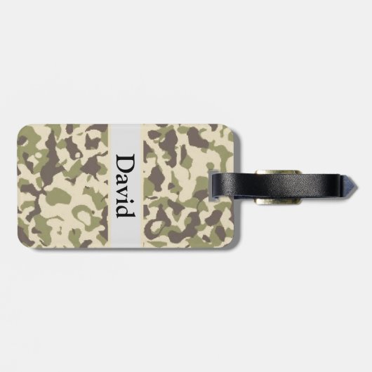 Camo Pattern Naam toevoegen Bagagelabel (Achterkant horizontaal)