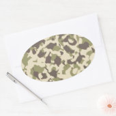 Camo Pattern Ovale Sticker (Envelop)