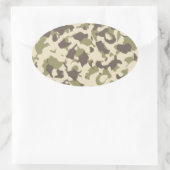 Camo Pattern Ovale Sticker (Tas)