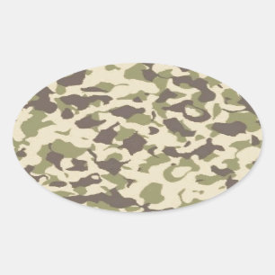 Camo Pattern Ovale Sticker