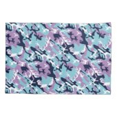 Camo Pattern - Paarse marine Blue White Kussensloop (Achterkant)