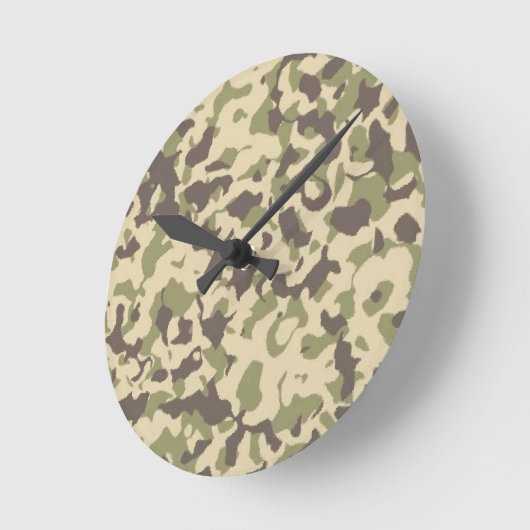 Camo Pattern Ronde Klok (Hoek)