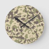 Camo Pattern Ronde Klok (Voorkant)