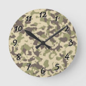 Camo Pattern Ronde Klok (Voorkant)
