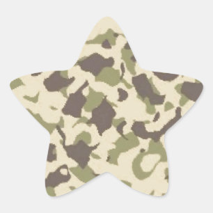 Camo Pattern Ster Sticker