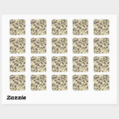 Camo Pattern Vierkante Sticker (Vel)