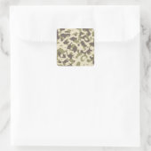 Camo Pattern Vierkante Sticker (Tas)