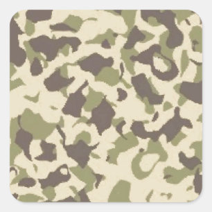 Camo Pattern Vierkante Sticker