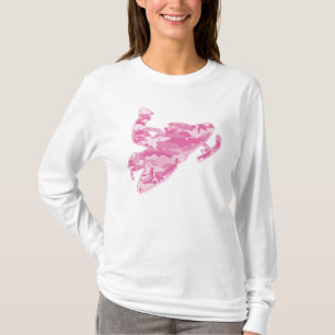 Camo Pink op zwarte pagina T-shirt