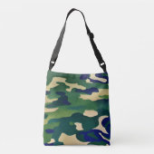 Camo Print Cross-Body Canvas tas (Achterkant)