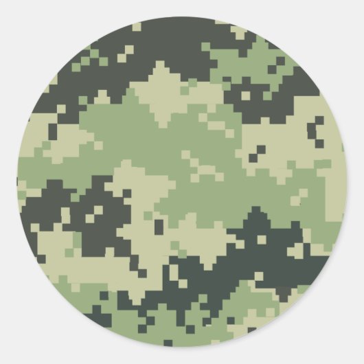 Camo Ronde Sticker (Voorkant)