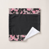 Camo rose et noir (Gant de toilette)