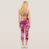 Camo rose Haut-Taille Capri Leggings (Verso)