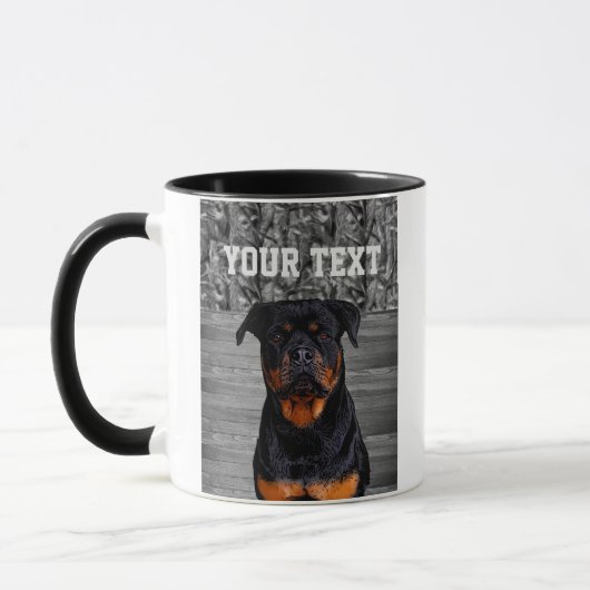 Camo Rottweiler Chien race Nom animal Mug (Gauche)