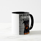 Camo Rottweiler Chien race Nom animal Mug (Devant droit)