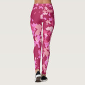 Camo | Roze Camouflage Pixel Leggings (Achterkant)