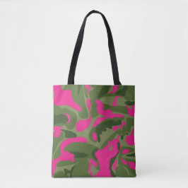 Camo roze canvas tas