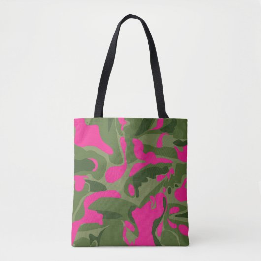 Camo roze canvas tas (Voorkant)