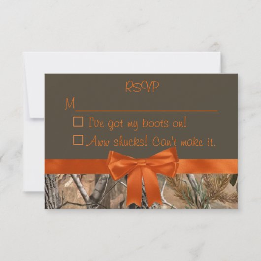 Camo RSVP-kaart RSVP Kaartje (Voorkant)