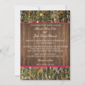 Camo Rustic Faire-part de mariage (Dos)
