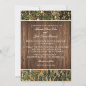 Camo Rustic Faire-part de mariage (Dos)