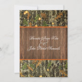 Camo Rustic Wedding Invitation Kaart (Voorkant)