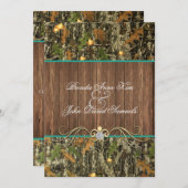 Camo Rustic Wedding Uitnodiging (Voorkant / Achterkant)