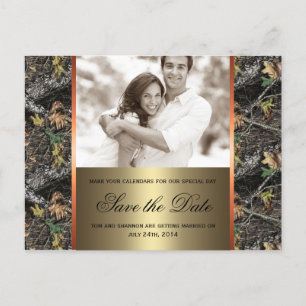 Camo Save the Date Briefkaart