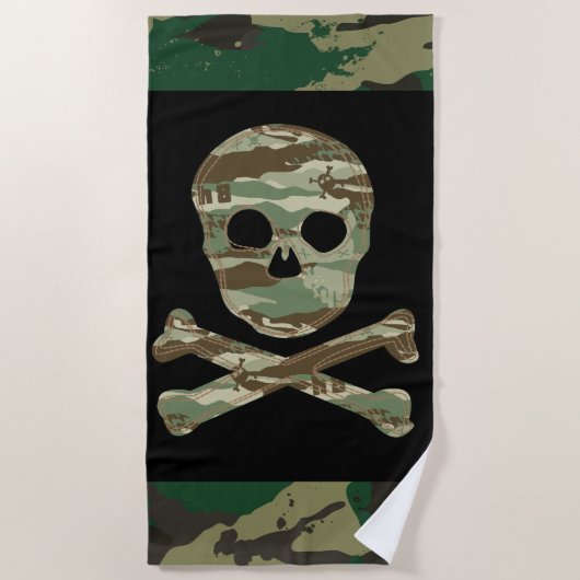 Camo skull strandlaken (Voorkant)
