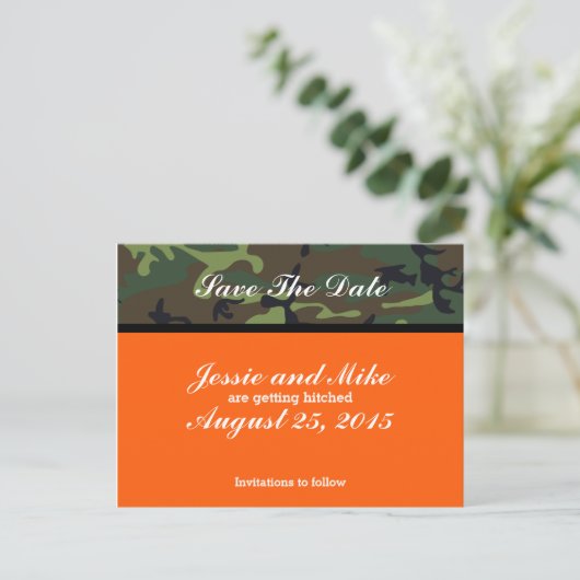 Camo Sla de datum Briefkaarten (Staand voorkant)