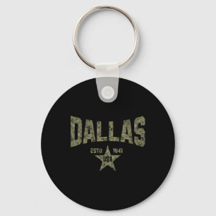 Camo Souvenir Usa Ster Dallas Texas Sleutelhanger