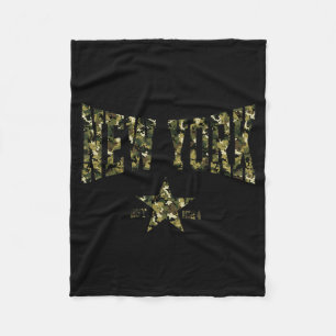 Camo Souvenir Usa Ster New York Ny New York Mannen Fleece Deken