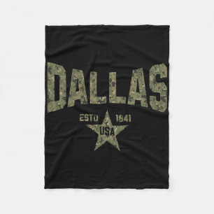 Camo Souvenir VS Ster Dallas Texas  Fleece Deken
