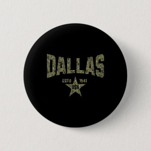 Camo Souvenir VS Ster Dallas Texas Ronde Button 5,7 Cm