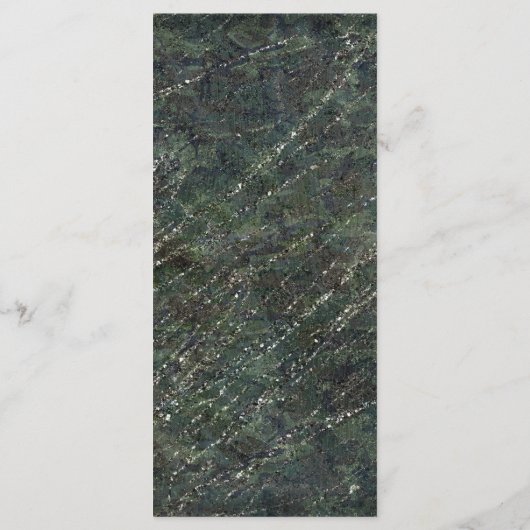 Camo Sparkle Glam Party menu Groen en Zilver Leger (Achterkant)