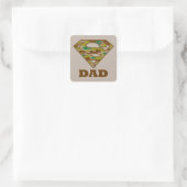 Camo Super Pap Vierkante Sticker (Tas)