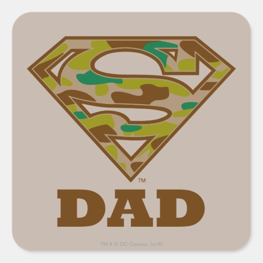 Camo Super Pap Vierkante Sticker (Voorkant)