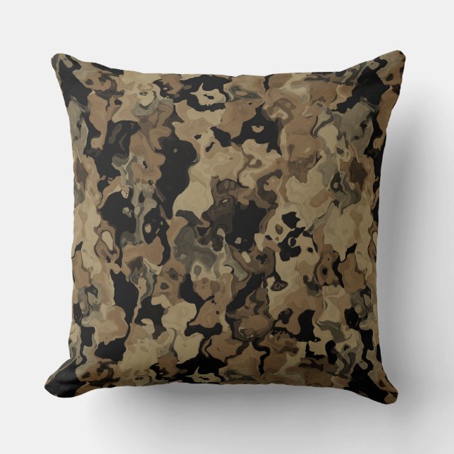 Camo Swirl Abstract 2 Kussen (Voorkant)