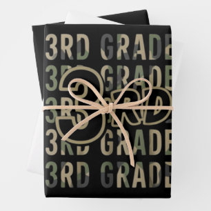 Camo Team 3e klas Squad Terug naar de leraar Inpakpapier Vel