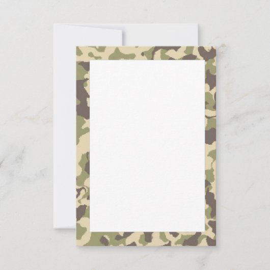 Camo Texture Pattern Bedankkaart (Voorkant)