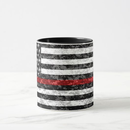 Camo Thin Red Line Vlag Mok (Midden)