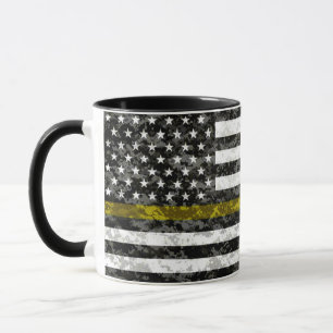 Camo Thin Yellow Line Flag Mok