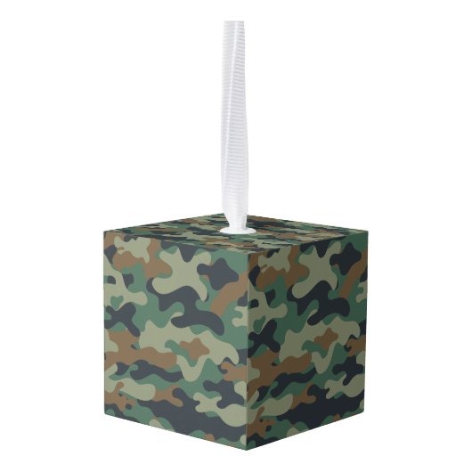 Camo Tissue Box Holder Kubus Ornament (Achter hoekig)