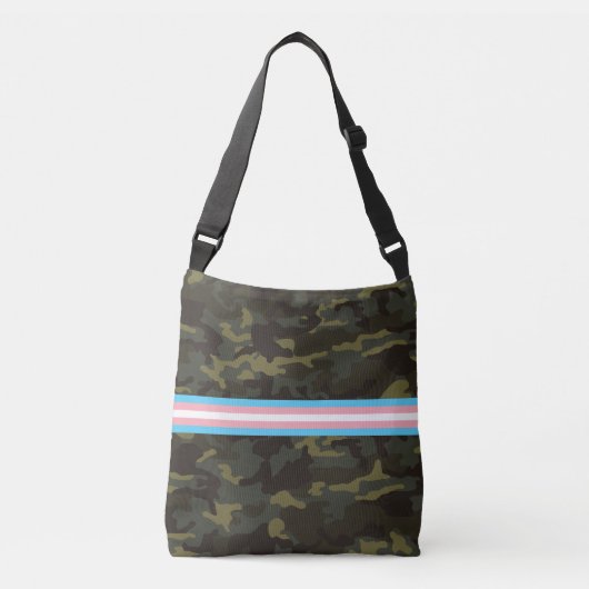 Camo Trans Pride Crossbody Tas (Voorkant)