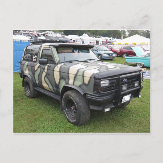 Camo Truck Briefkaart (Voorkant)