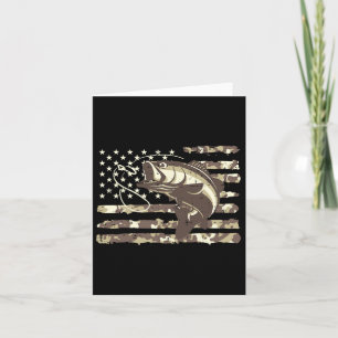 Camo US Flag B Fish Cool Gevist Patriottische Mann Kaart