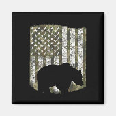 Camo US Flag Beer Grizzly camouflagejager Magneet (Voorkant)