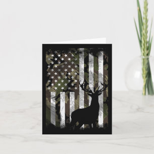 Camo Us Flag Deer Elk Buck Camoflage Hunte Kaart